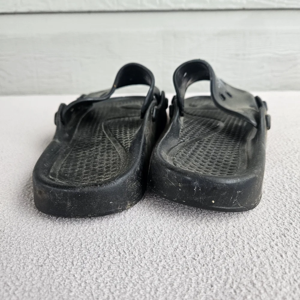 Speedo Slides Sandals Men SZ 11 Black Slip-On Rubber Waterproof Quick Dry